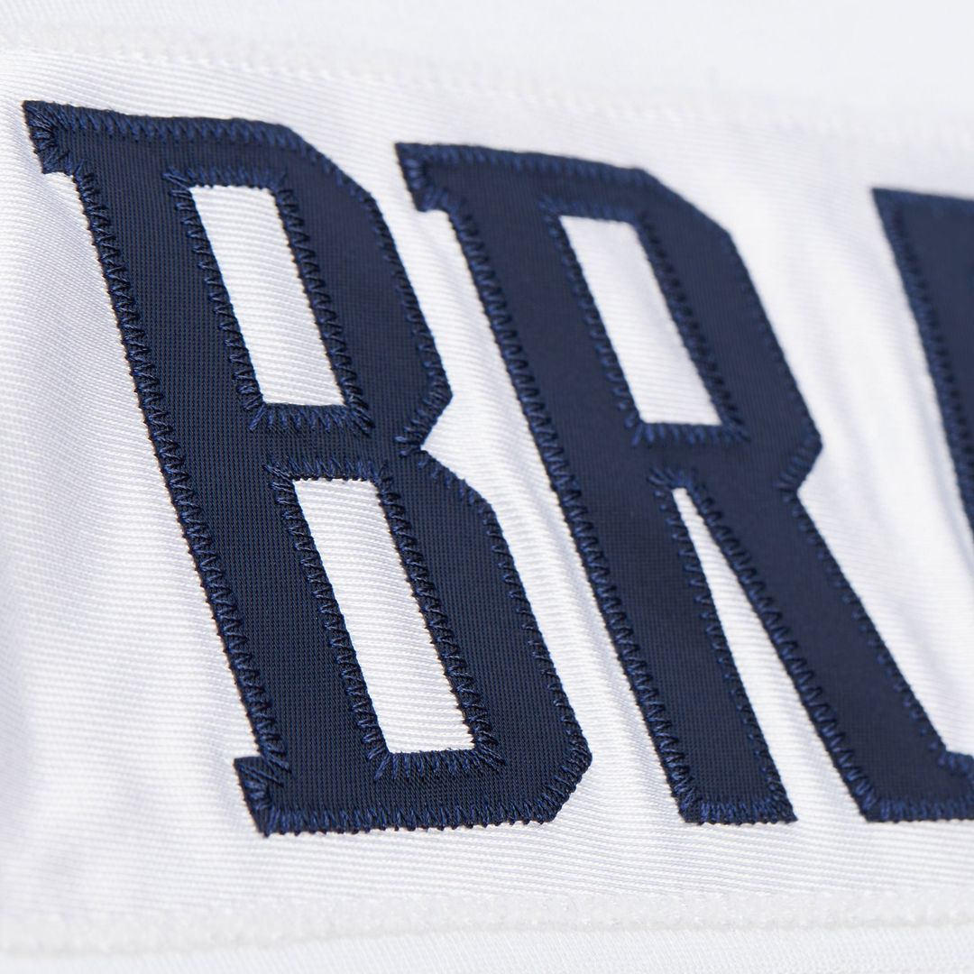 New England Patriots Tom Brady Mitchell & Ness Super Bowl XXXVI Authentic Throwback Jersey - Navy