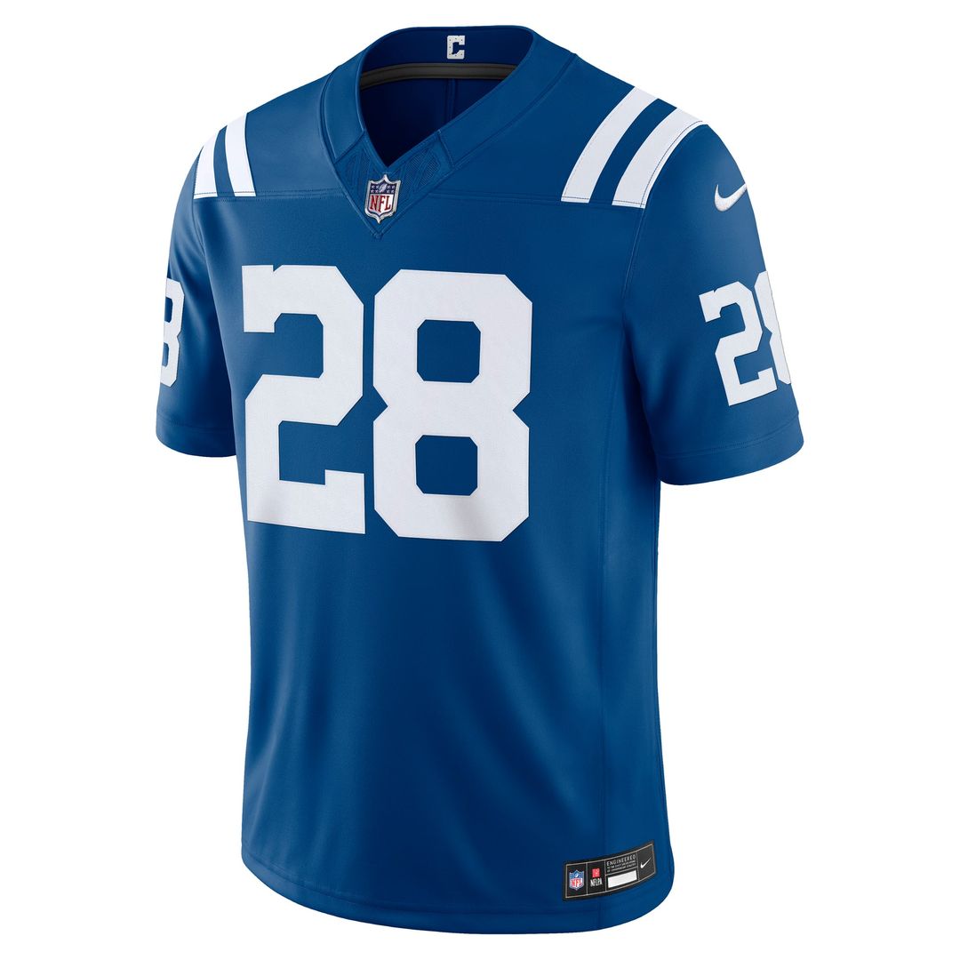 Indianapolis Colts Jonathan Taylor Nike Vapor F.U.S.E. Stitched Limited Jersey - White