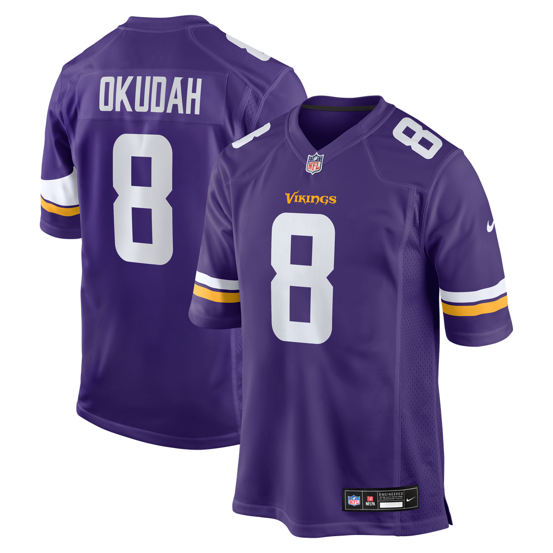 Minnesota Vikings Jeff Okudah Nike Team Game Jersey - Purple