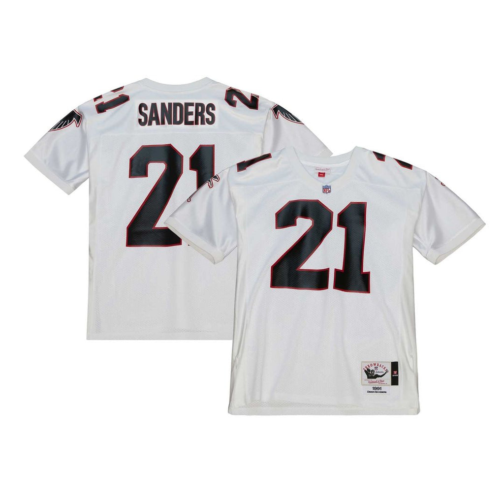 Atlanta Falcons 1991 Deion Sanders Mitchell & Ness Authentic Throwback Retired Player Jersey - White