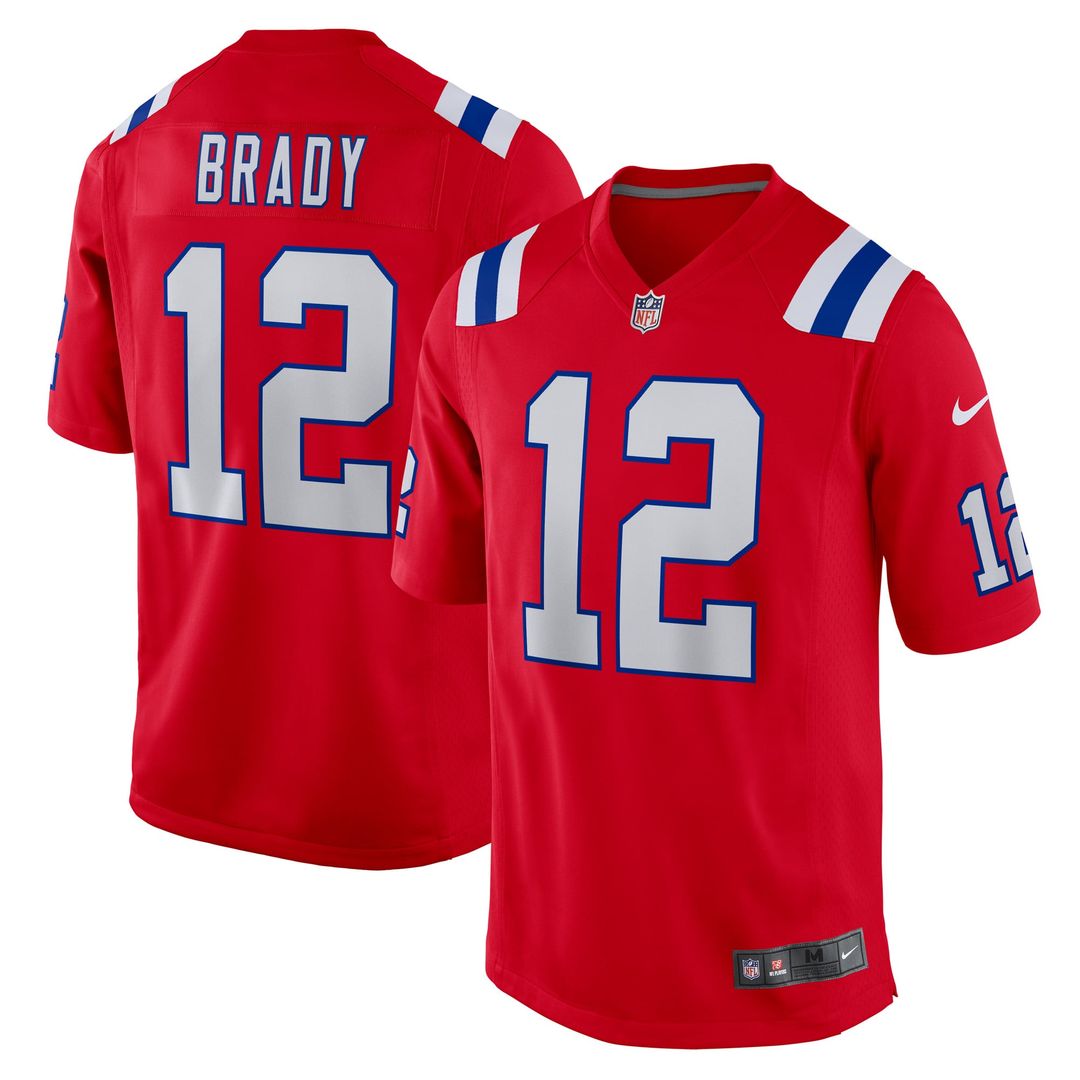 New England Patriots Tom Brady Nike Retired Player Alternate Game Jersey - Red