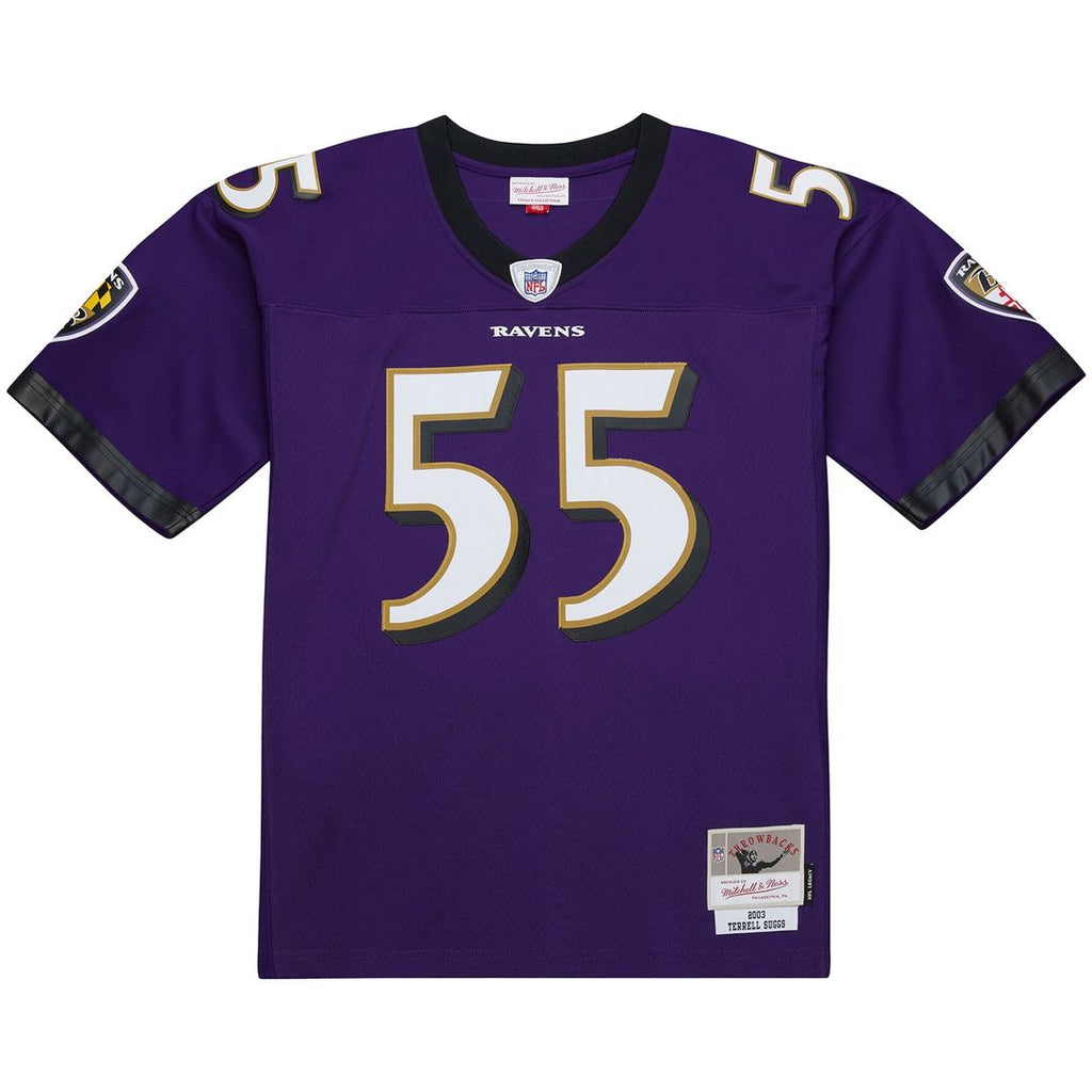 Baltimore Ravens Terrell Suggs Mitchell & Ness 2003 Legacy Replica Jersey - Purple