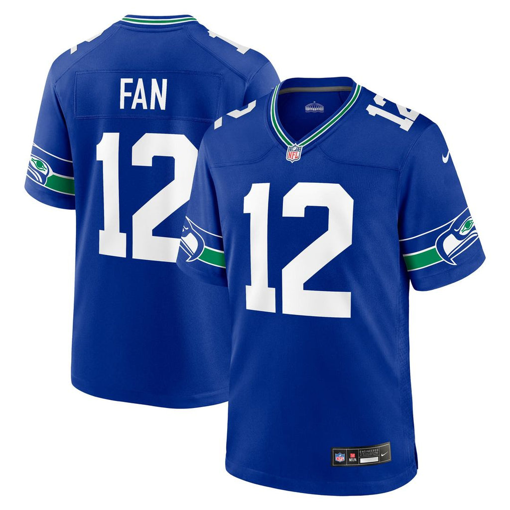 Seattle Seahawks 12s Nike Throwback Player Game Jersey - Royal