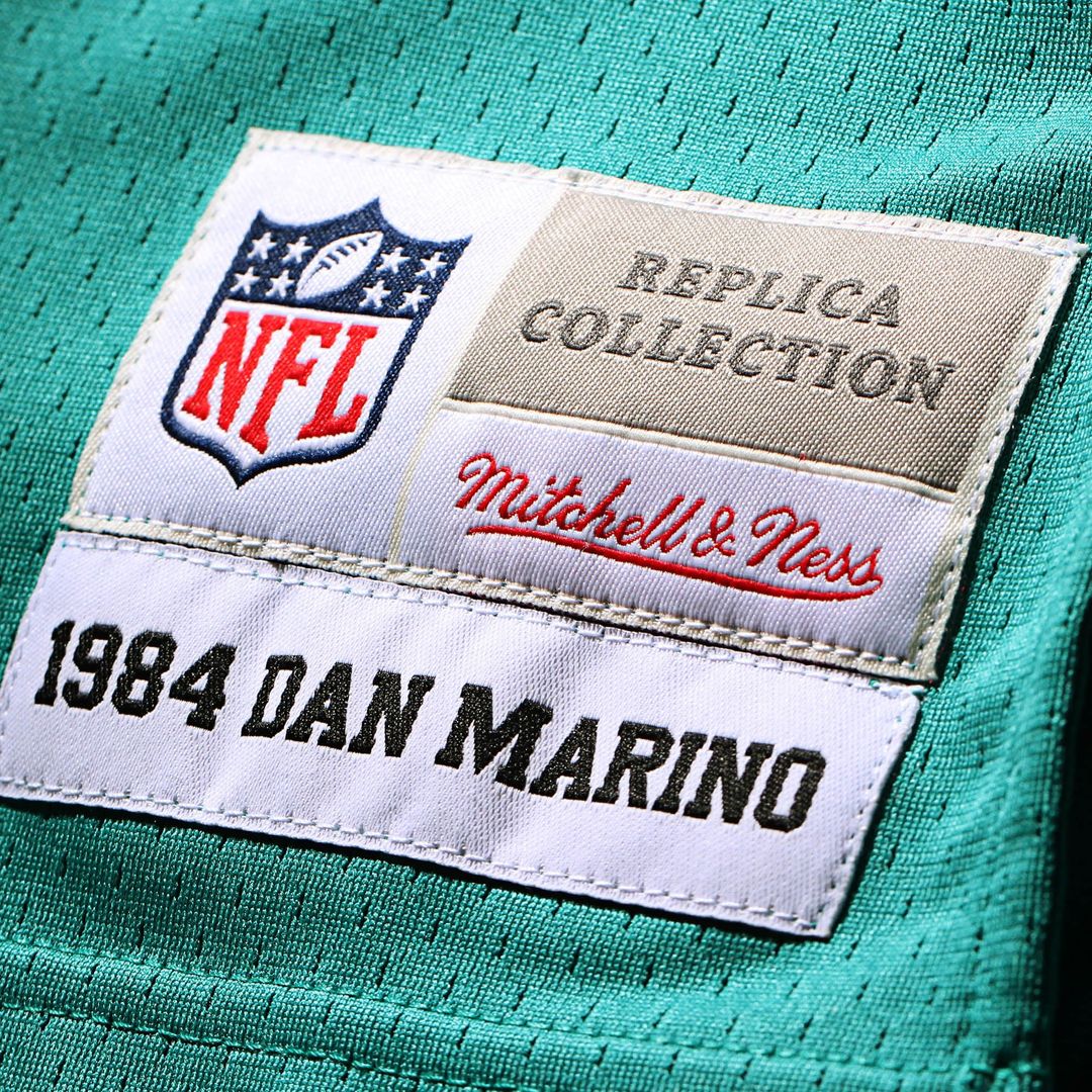 Miami Dolphins Dan Marino Mitchell & Ness Big & Tall 1984 Retired Player Replica Jersey - Aqua