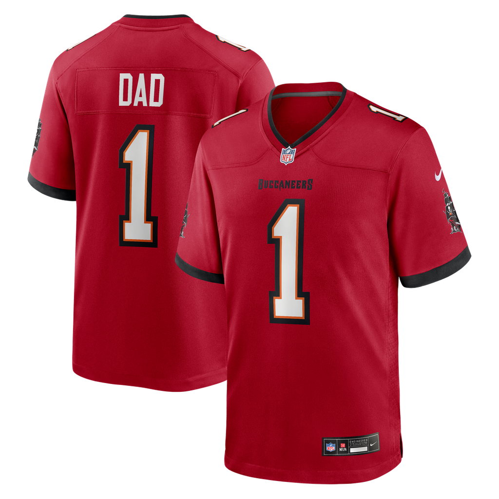 Tampa Bay Buccaneers Number 1 Dad Nike Game Jersey - Red