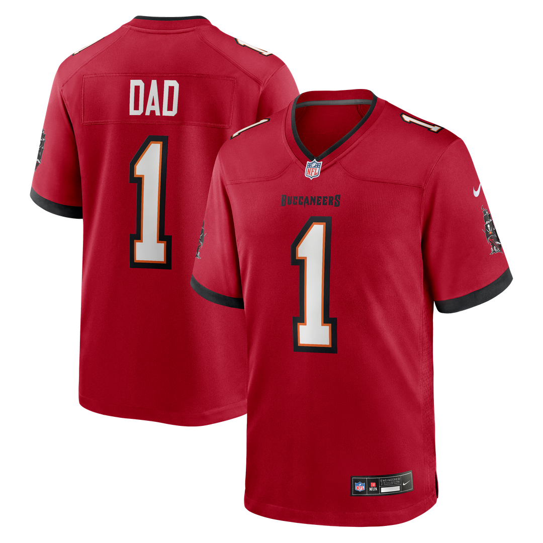 Tampa Bay Buccaneers Number 1 Dad Nike Game Jersey - Red
