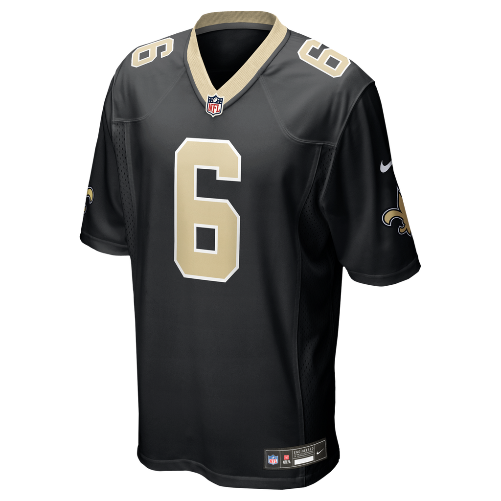 New Orleans Saints Tyler Shough Nike Game Jersey - Black