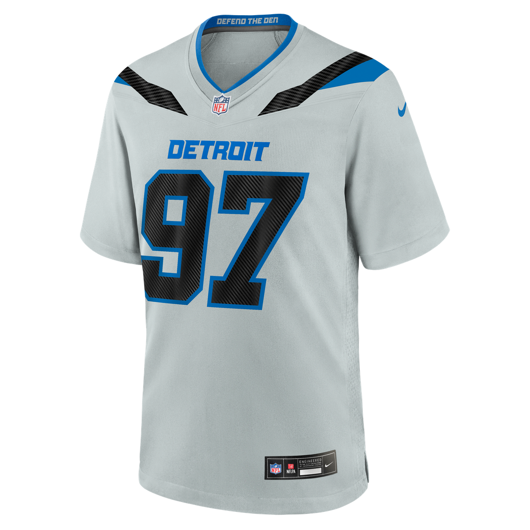 Detroit Lions Aidan Hutchinson Nike 2026 Rivalries Collection Game Jersey - Silver