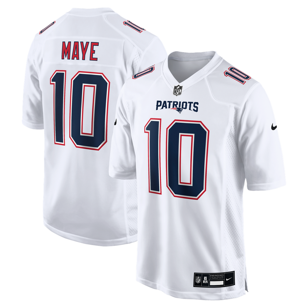 New England Patriots Drake Maye Nike Game Jersey - Carbon Black