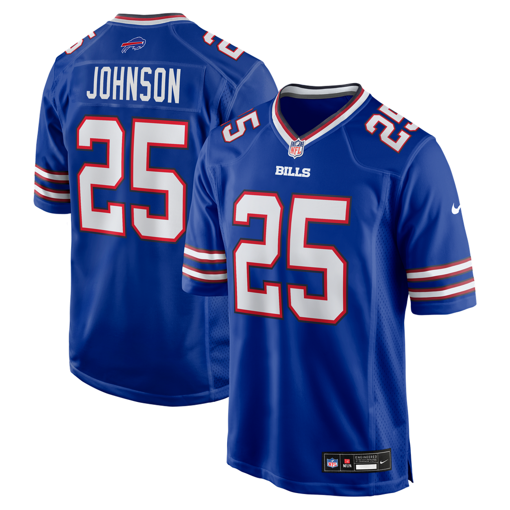 Buffalo Bills Ty Johnson Nike Team Game Jersey - Royal