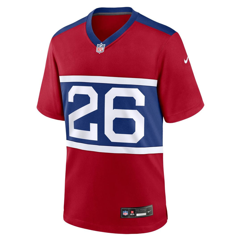 New York Giants Devin Singletary Nike Alternate Player Game Jersey - Century Red
