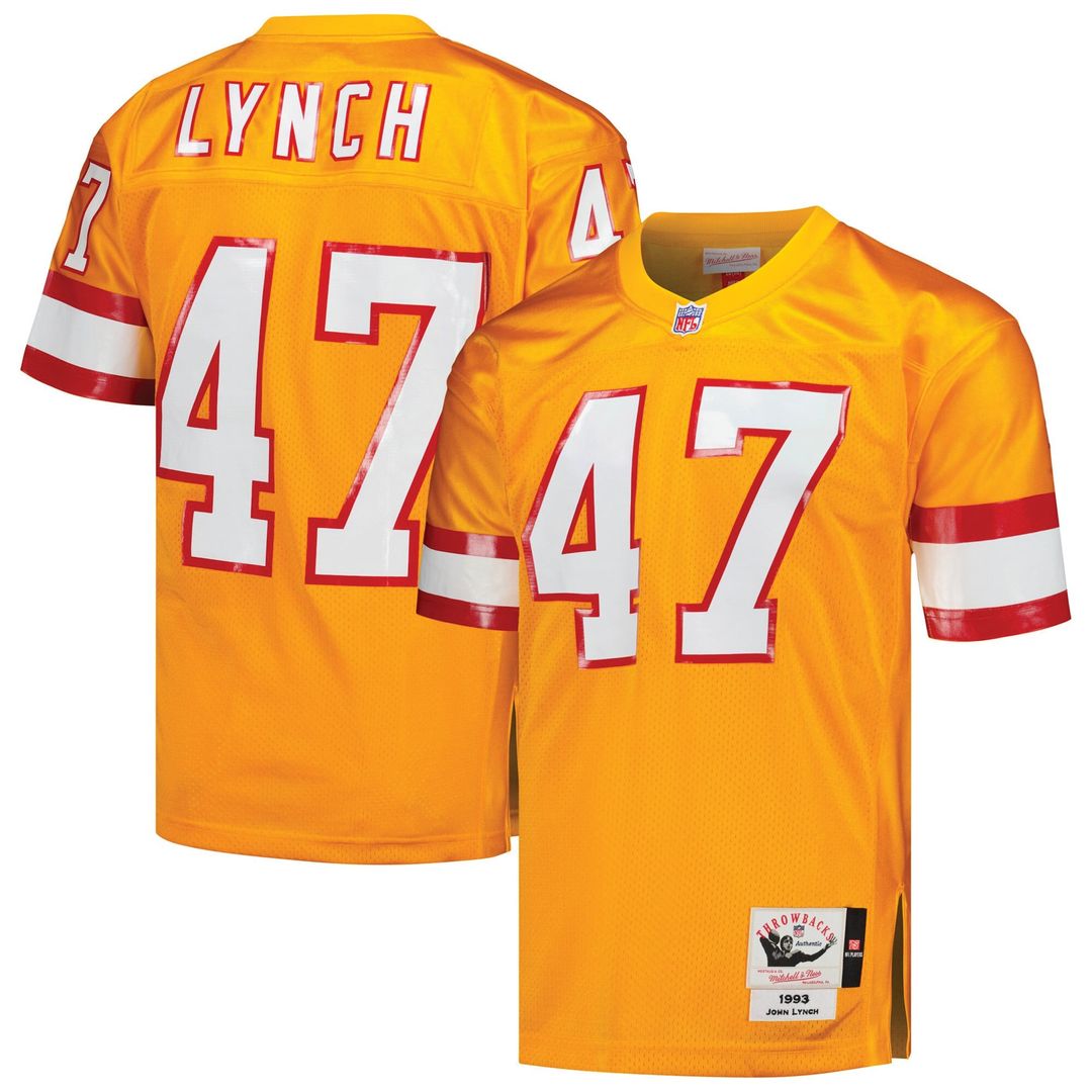Tampa Bay Buccaneers 1993 John Lynch Mitchell & Ness Authentic Throwback Retired Player Jersey - Orange