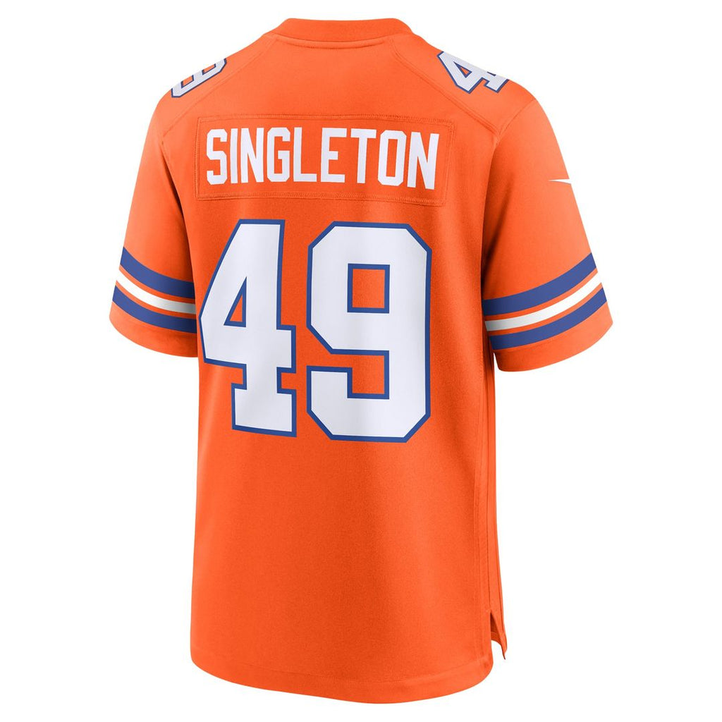 Denver Broncos Alex Singleton Nike Alternate Game Jersey - Orange