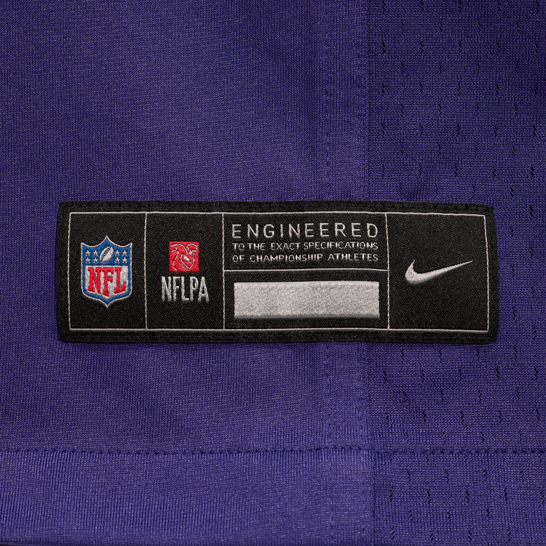 Baltimore Ravens Carson Vinson Nike Team Game Jersey - Purple