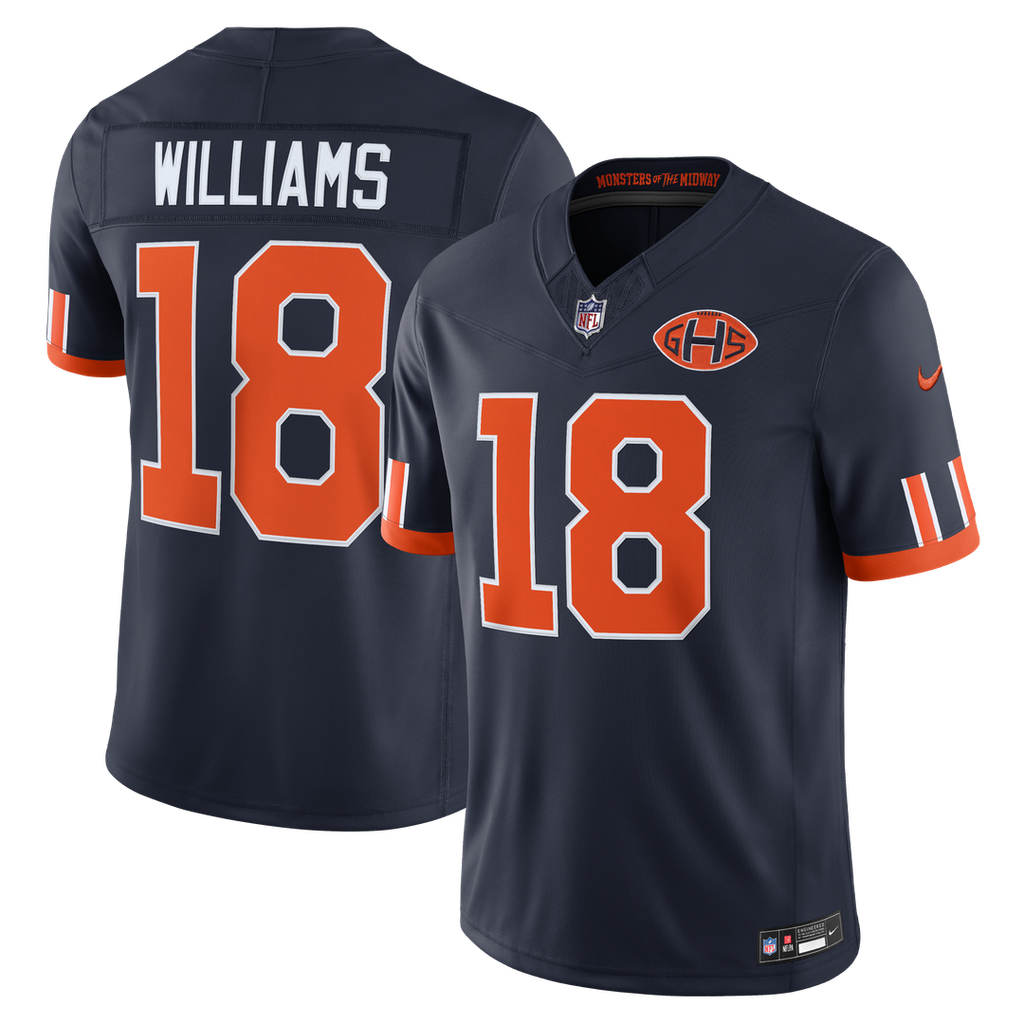 Chicago Bears Caleb Williams Nike 2026 Rivalries Collection Stitched Limited Jersey - Navy