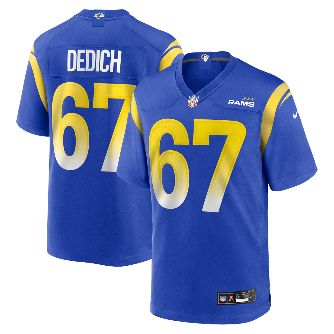 Los Angeles Rams Justin Dedich Nike Game Jersey - Royal