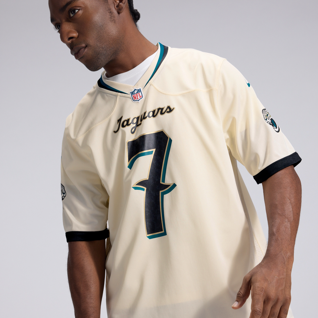 Jacksonville Jaguars Brian Thomas Jr. Nike 2026 Rivalries Collection Game Jersey - Natural