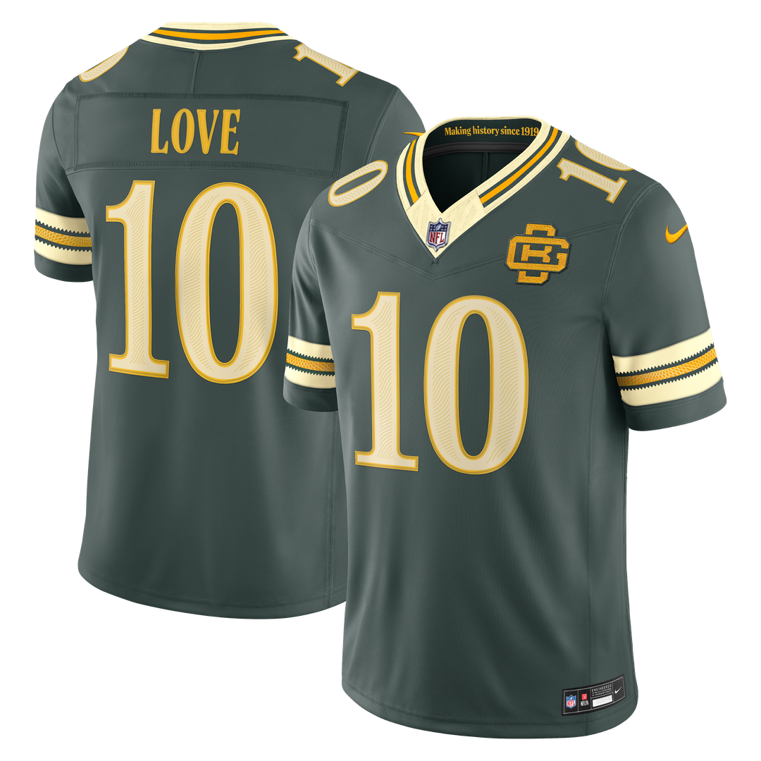 Green Bay Packers Jordan Love Nike 2026 Rivalries Collection Stitched Limited Jersey - Green