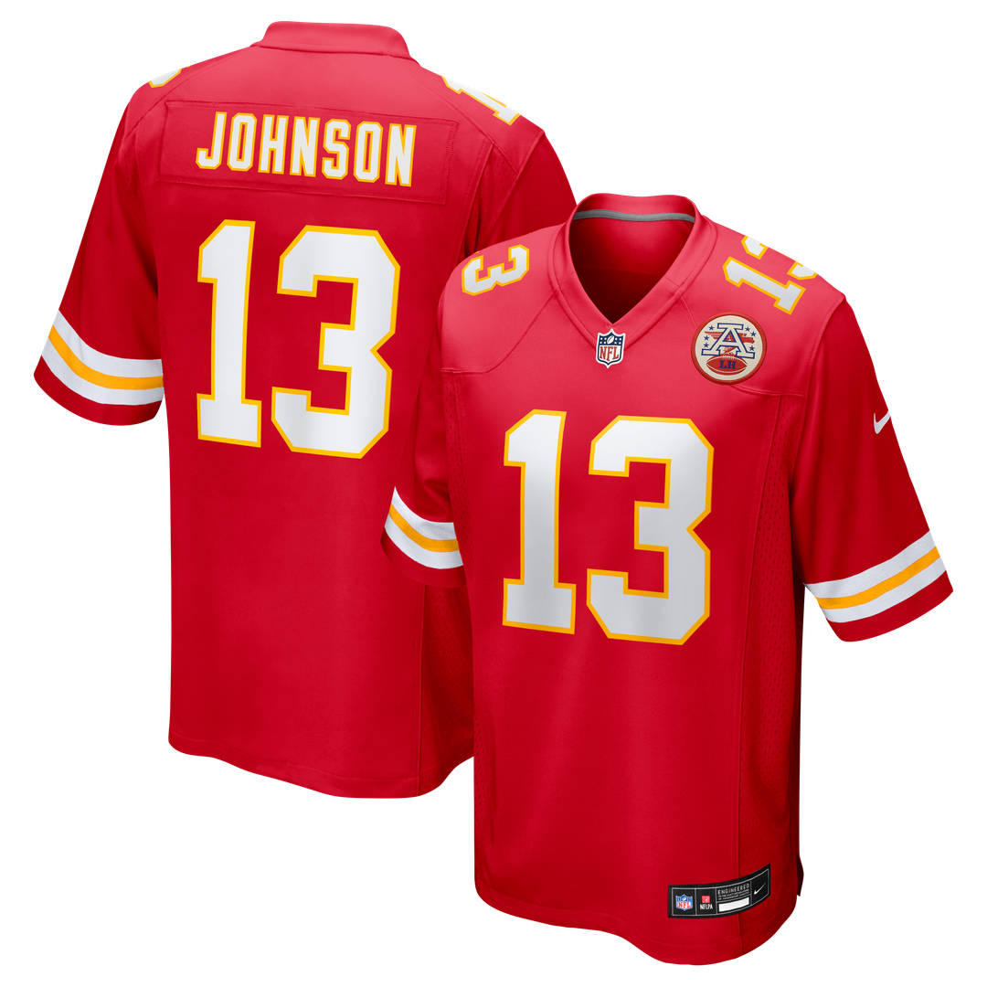 Kansas City Chiefs Nazeeh Johnson Nike Game Player Jersey - Red