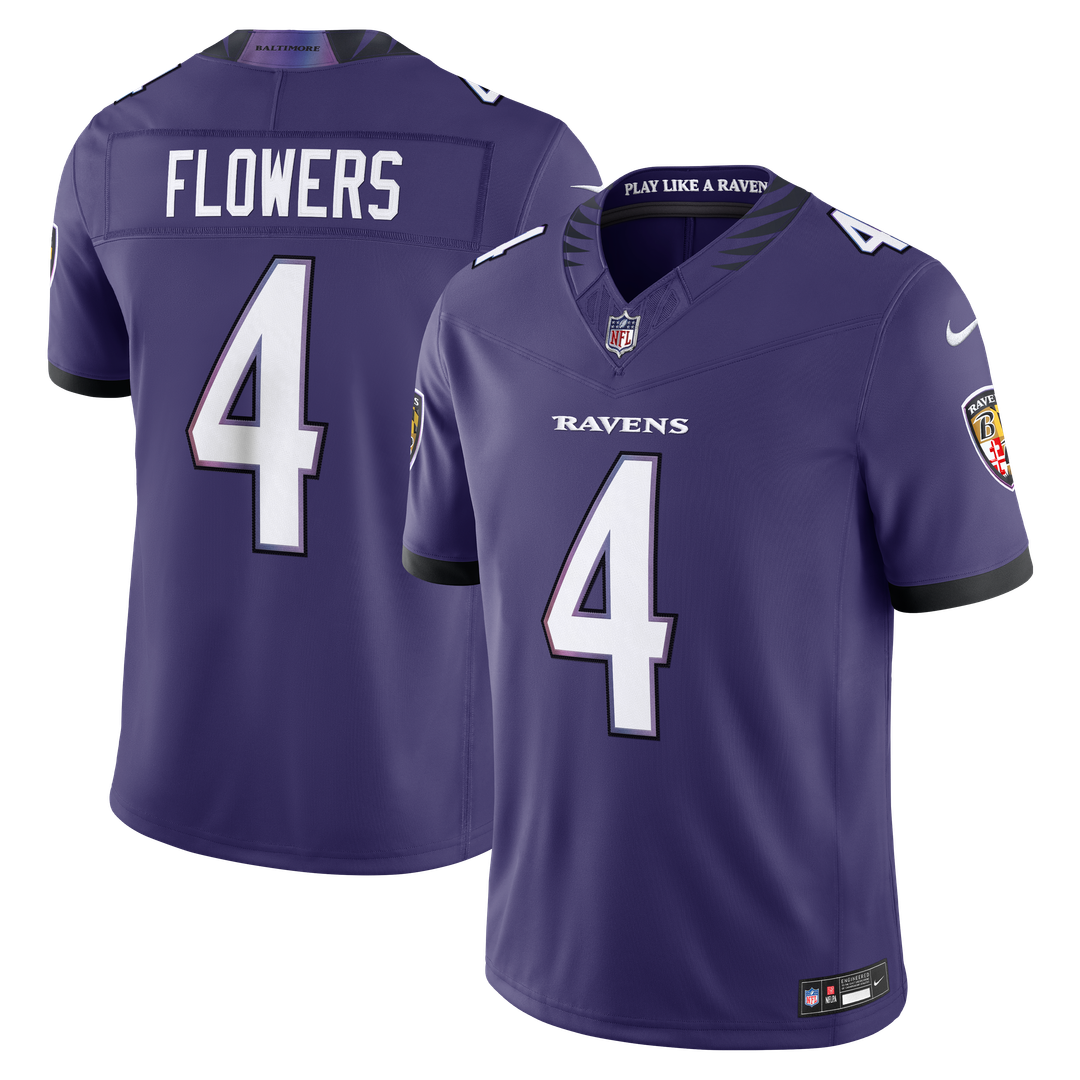 Baltimore Ravens Zay Flowers Nike Team Vapor F.U.S.E. Stitched Limited Jersey - Purple
