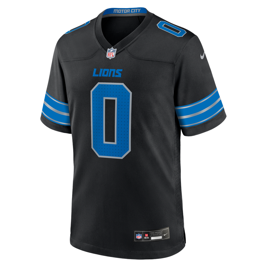 Detroit Lions Jahmyr Gibbs Nike 2nd Alternate Game Player Jersey - Black