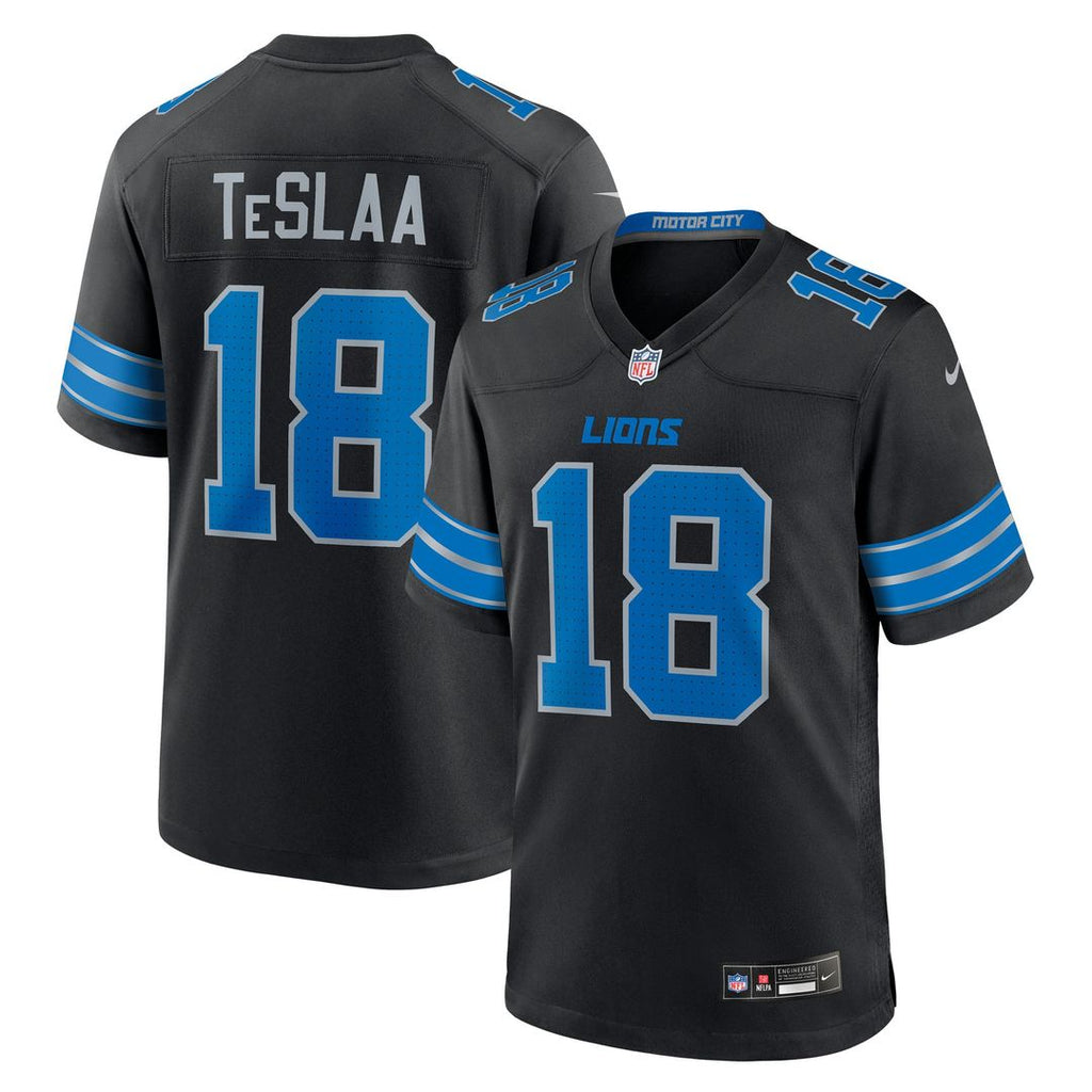 Detroit Lions Isaac TeSlaa Nike Alternate Game Player Jersey - Black