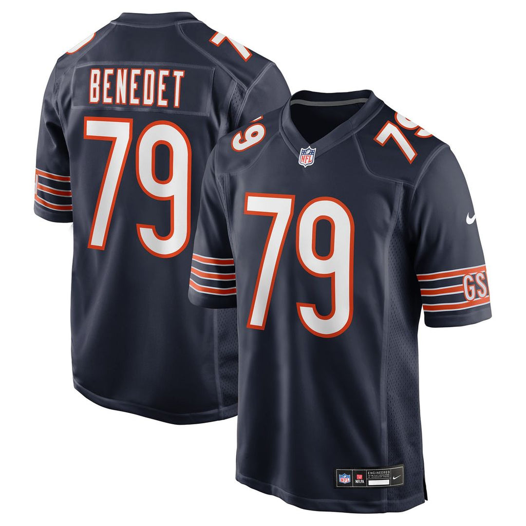 Chicago Bears Theo Benedet Nike Team Game Jersey - Navy