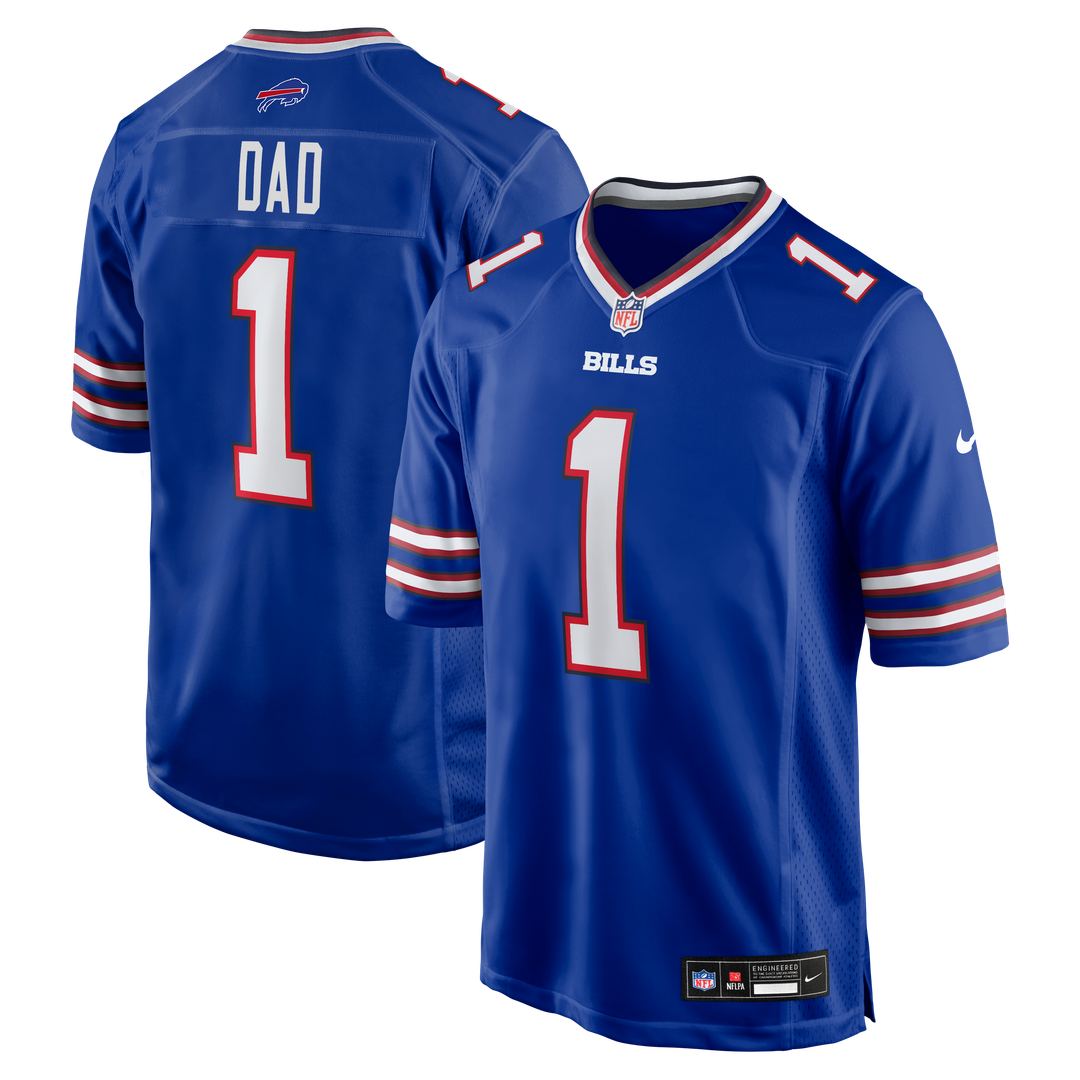 Buffalo Bills Number 1 Dad Nike Game Jersey - Royal