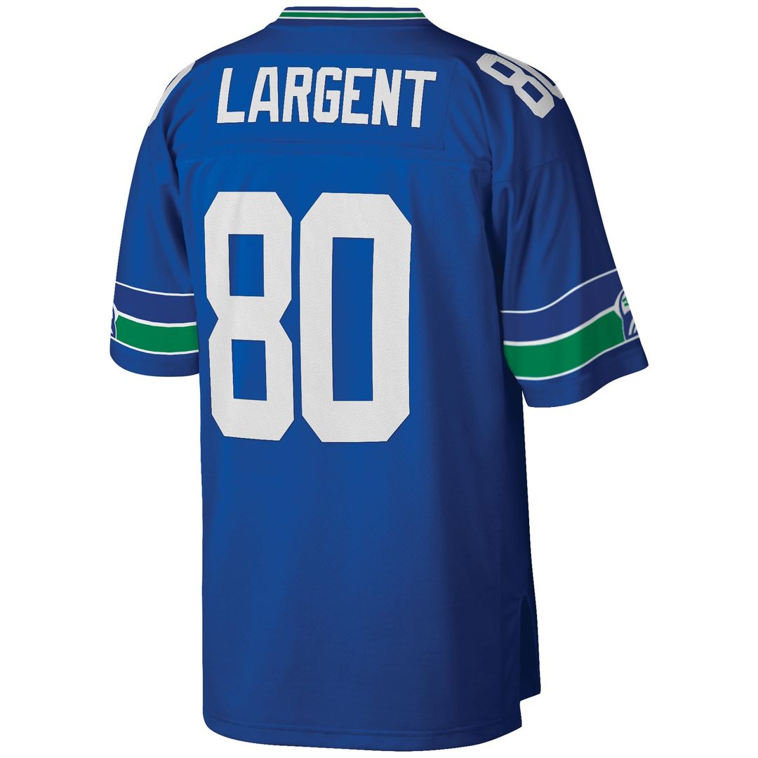 Seattle Seahawks Steve Largent Mitchell & Ness Big & Tall 1985 Retired Player Replica Jersey - Royal