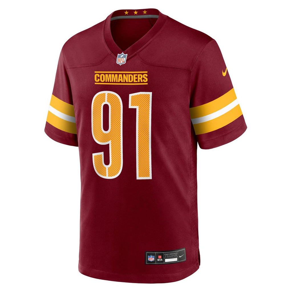 Washington Commanders Deatrich Wise Jr. Nike Team Game Jersey - Burgundy