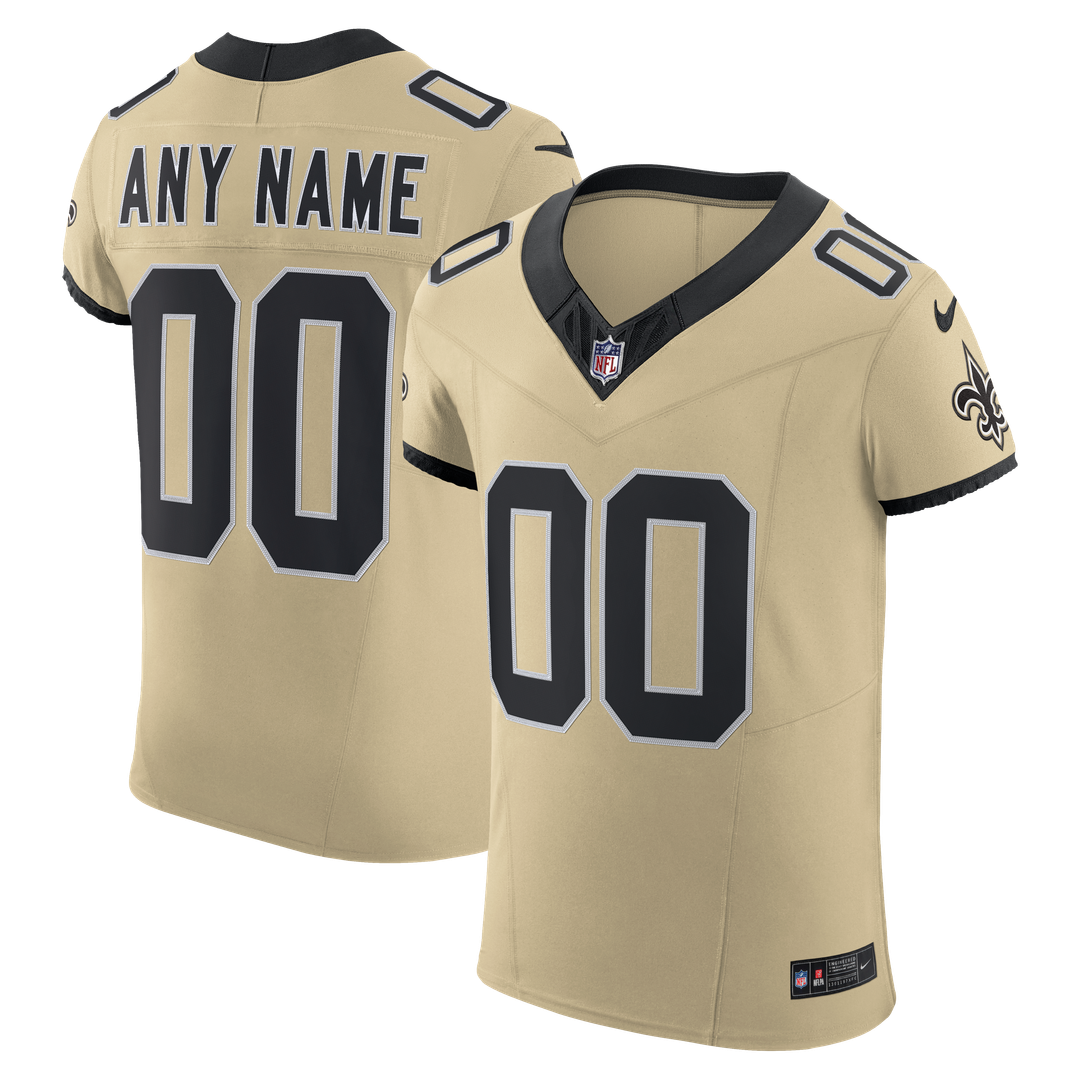 New Orleans Saints Nike Alternate Vapor F.U.S.E. Elite Custom Jersey - Gold