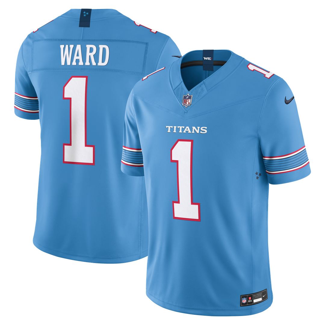 Tennessee Titans Cameron Ward Nike Team Vapor F.U.S.E. Stitched Limited Jersey - Light Blue