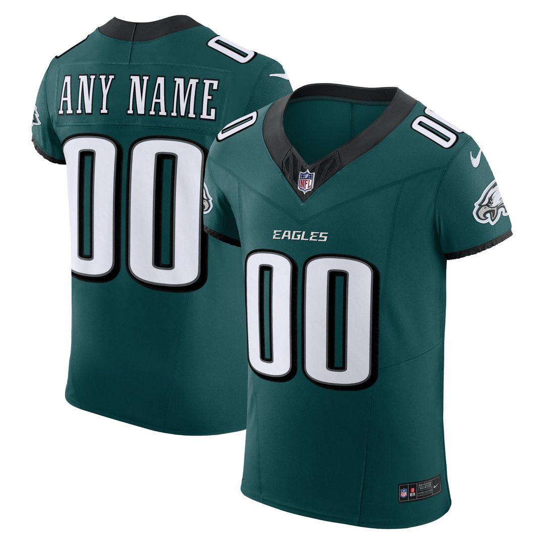 Philadelphia Eagles Nike Alternate Vapor F.U.S.E. Elite Custom Jersey - Black