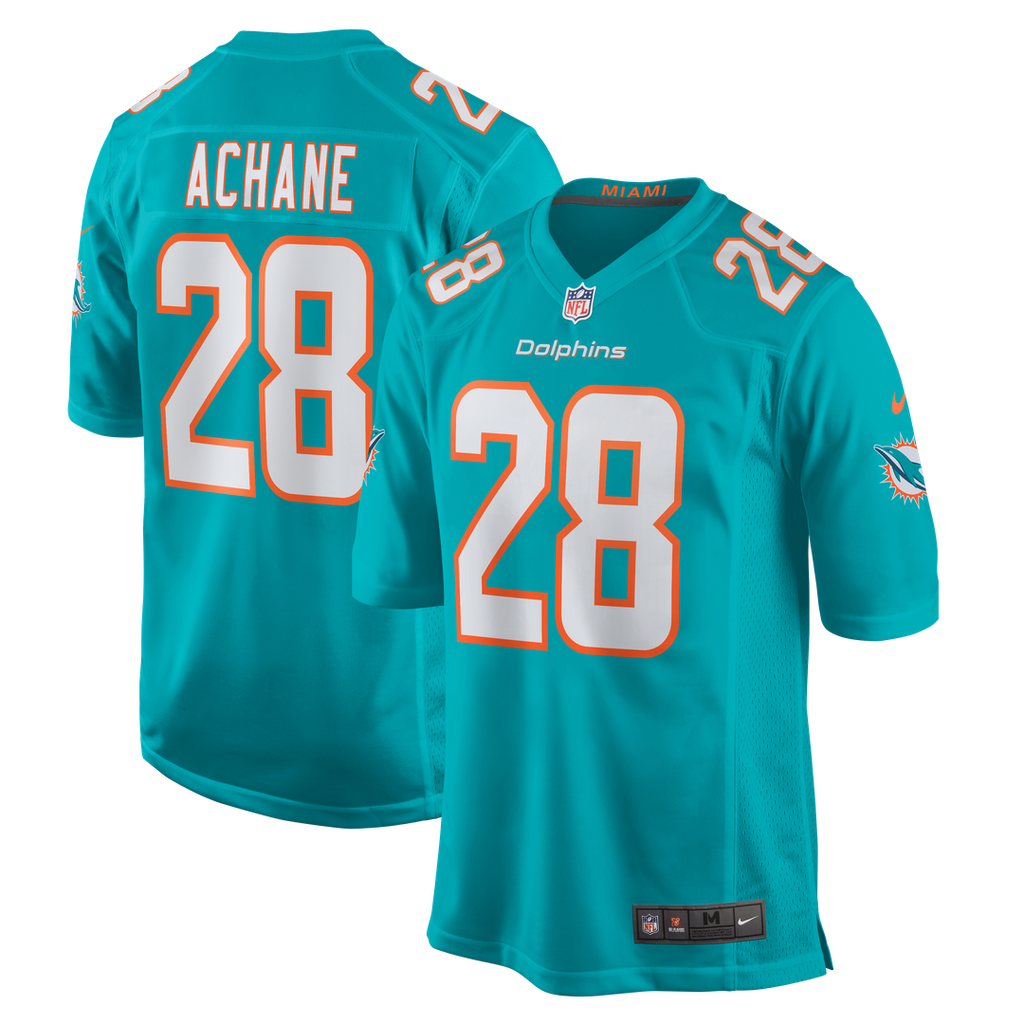 Miami Dolphins De'Von Achane Nike Player Game Jersey - Aqua