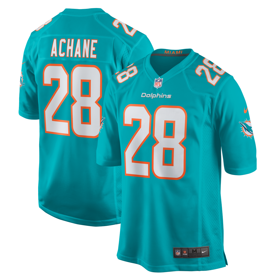 Miami Dolphins De'Von Achane Nike Player Game Jersey - Aqua