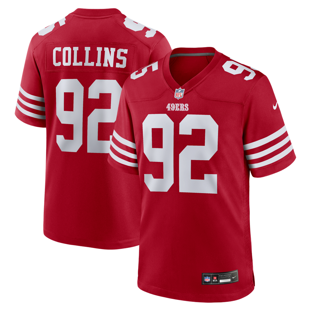San Francisco 49ers Alfred Collins Nike Team Game Jersey - Scarlet