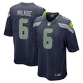 Seattle Seahawks Jalen Milroe Nike 2025 NFL Draft Game Jersey - College Navy