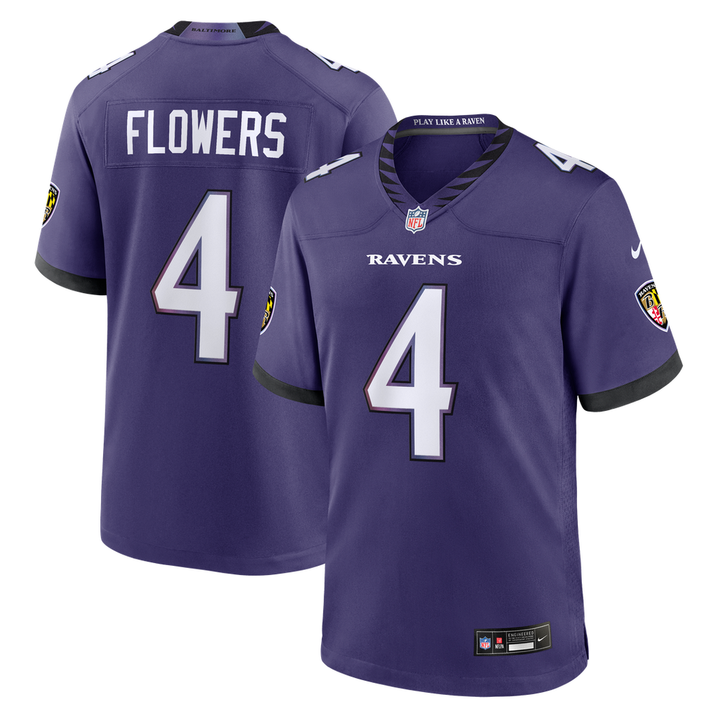 Baltimore Ravens Zay Flowers Nike Team Game Jersey - Purple