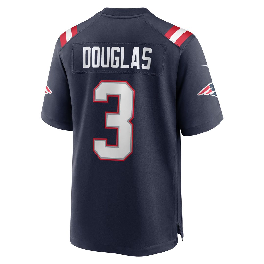 New England Patriots Demario Douglas Nike Game Jersey - Navy