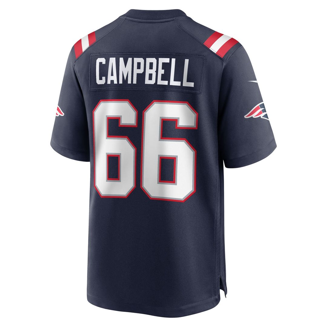 New England Patriots Will Campbell Nike Team Game Jersey - Navy