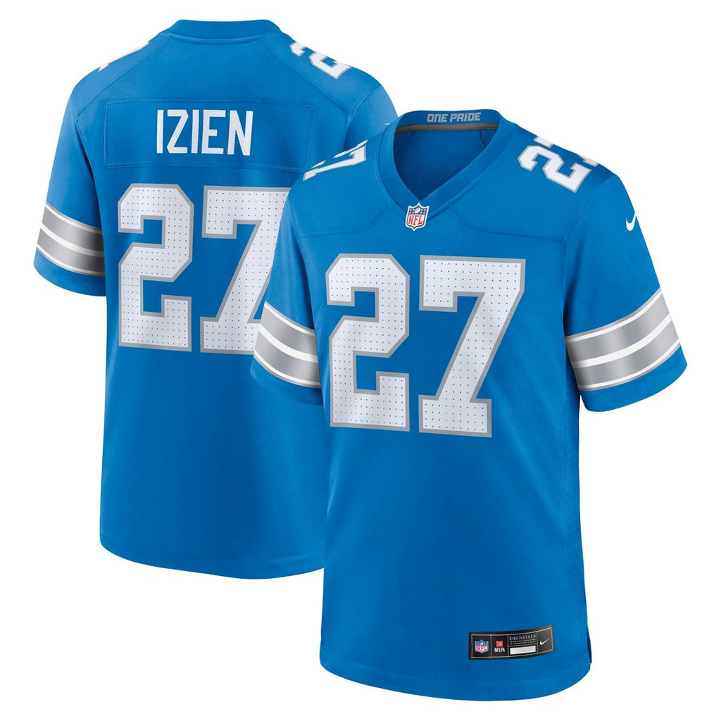 Detroit Lions Christian Izien Nike Team Game Jersey - Blue