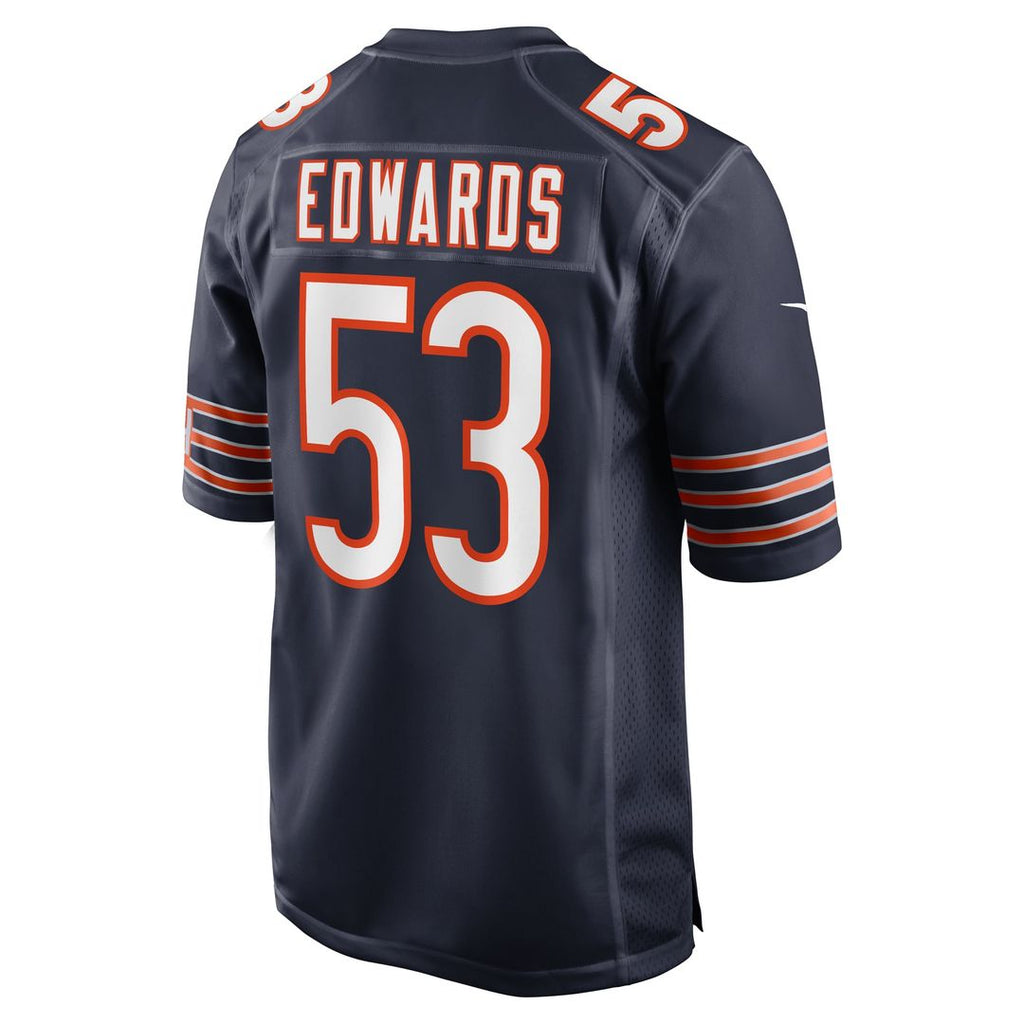 Chicago Bears TJ Edwards Nike Game Player Jersey - Navy