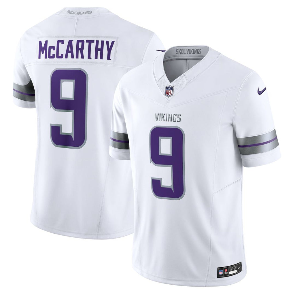Minnesota Vikings J.J. McCarthy Nike Vapor F.U.S.E. Limited Jersey - White