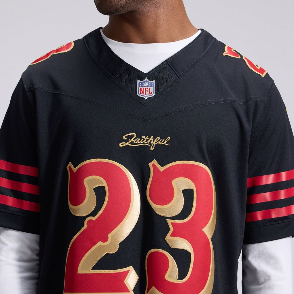 San Francisco 49ers Christian McCaffrey Nike Rivalries Collection Stitched Limited Jersey - Black