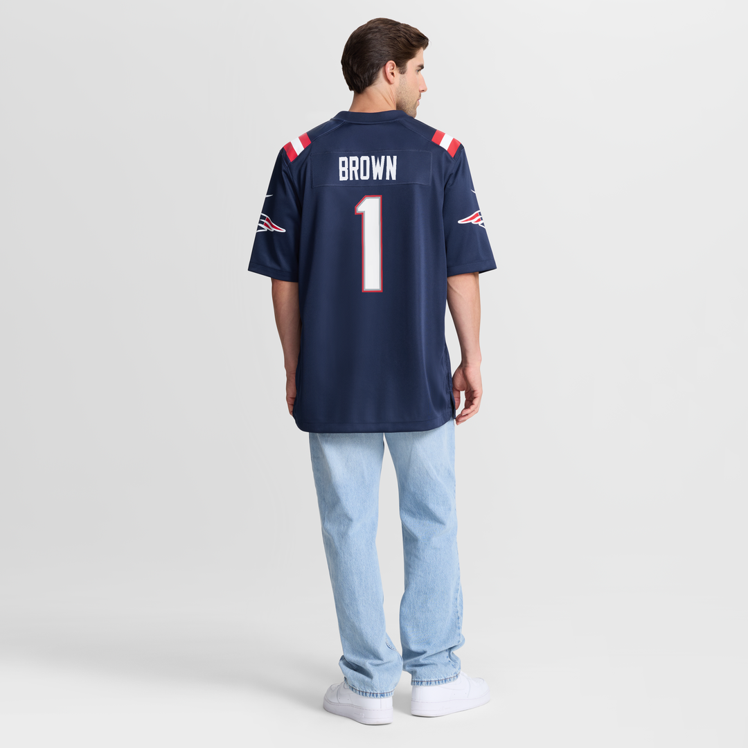 New England Patriots A.J. Brown Nike Game Jersey - Red