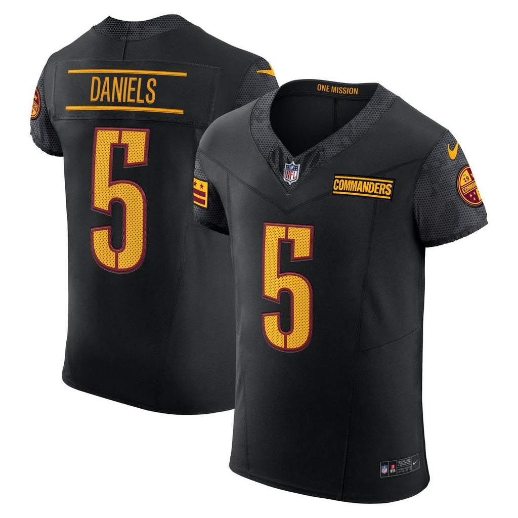 Washington Commanders Jayden Daniels Nike Alternate Vapor F.U.S.E. Elite Jersey - Black