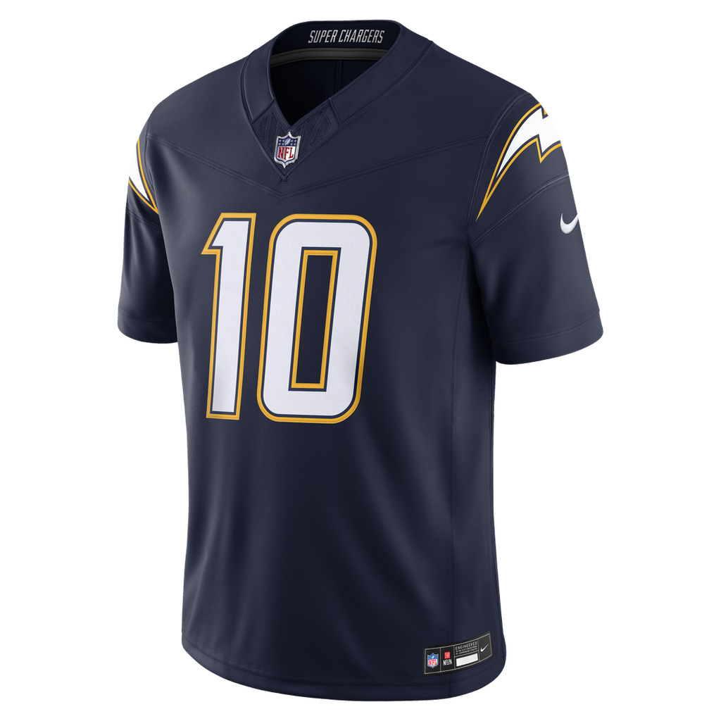 Los Angeles Chargers Justin Herbert Nike Alternate Super Chargers Vapor F.U.S.E. Stitched Limited Jersey - Navy