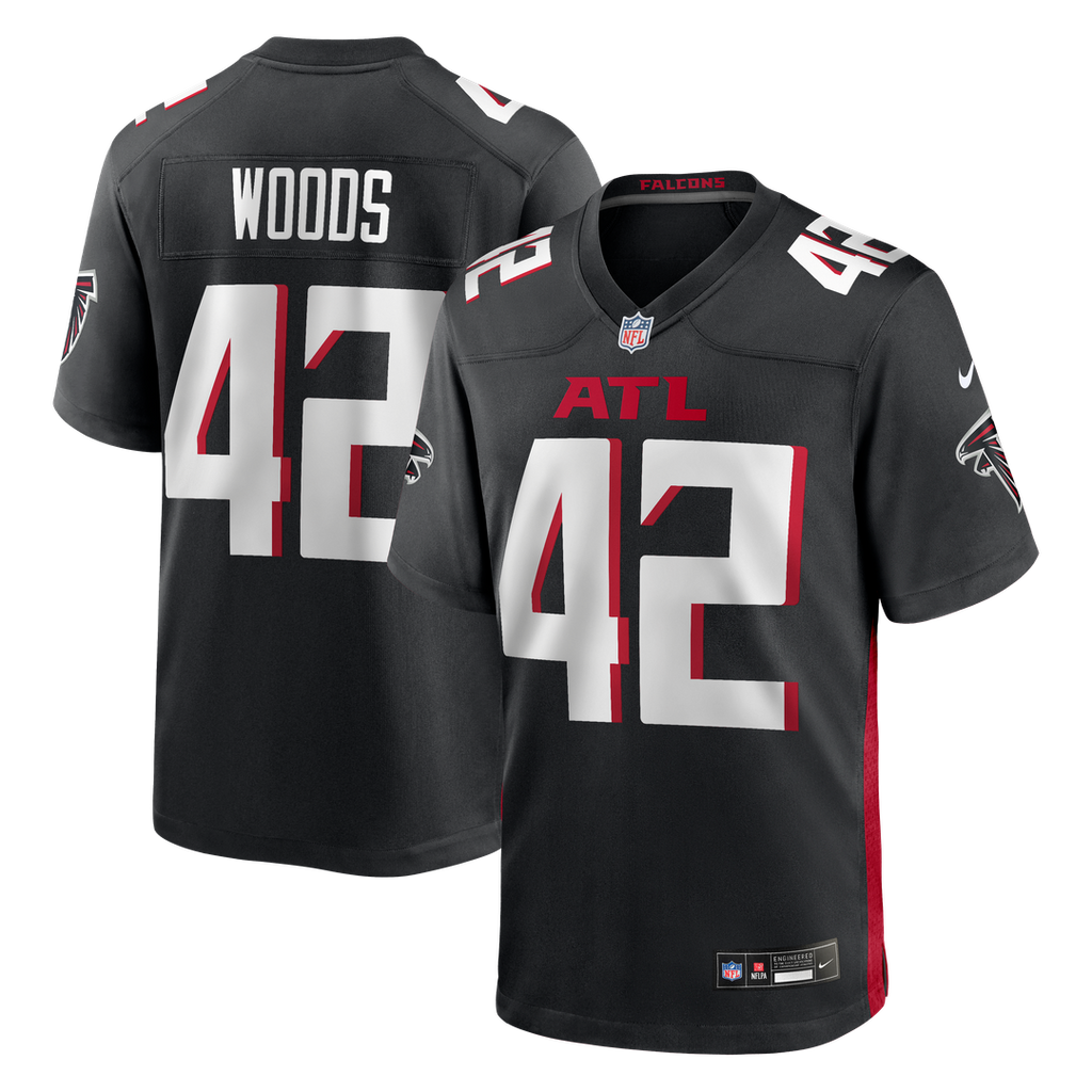 Atlanta Falcons Josh Woods Nike Team Game Jersey - Black