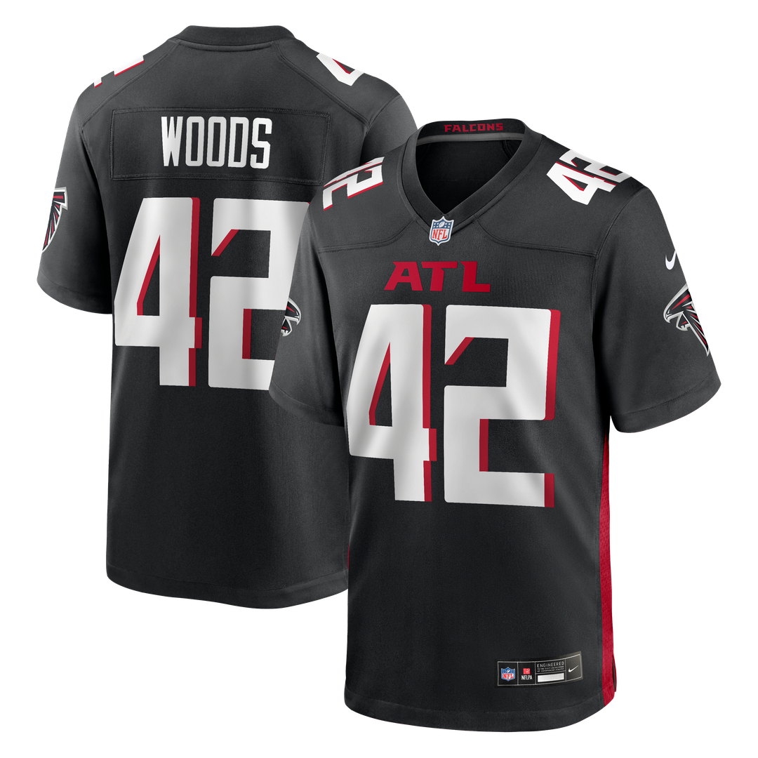 Atlanta Falcons Josh Woods Nike Team Game Jersey - Black