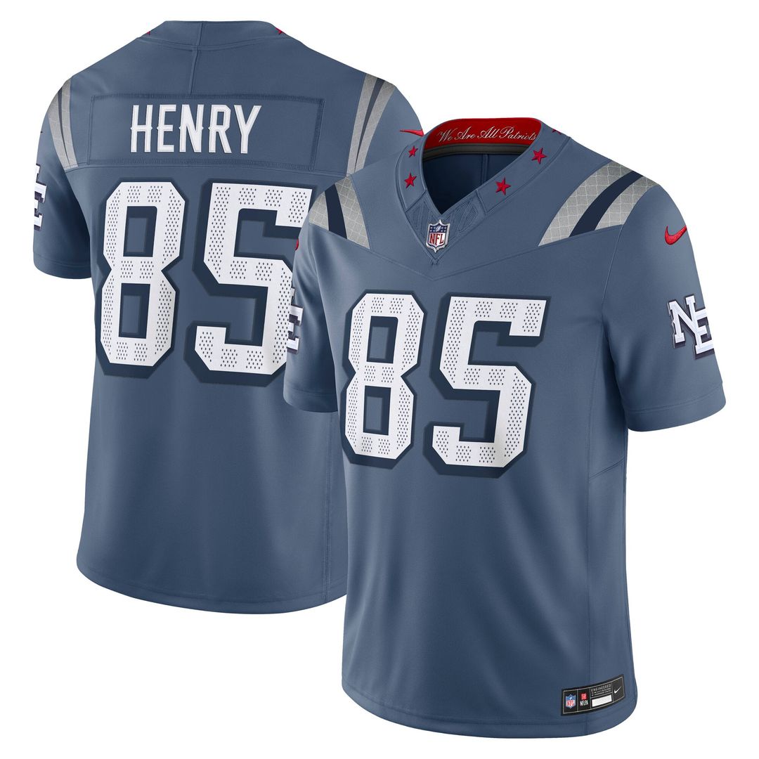 New England Patriots Hunter Henry Nike Rivalries Collection Stitched Limited Jersey - Blue